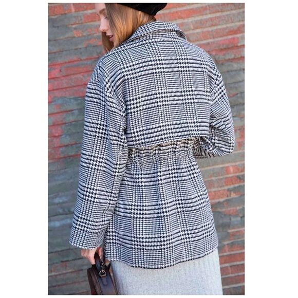 POL glen-check patterned double breasted coat - Picture 14 of 16